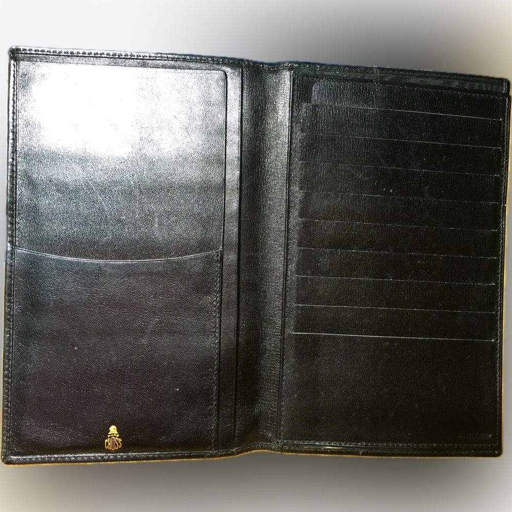 Mark Cross Vintage Leather Wallet Passport Holder Folding Wallet